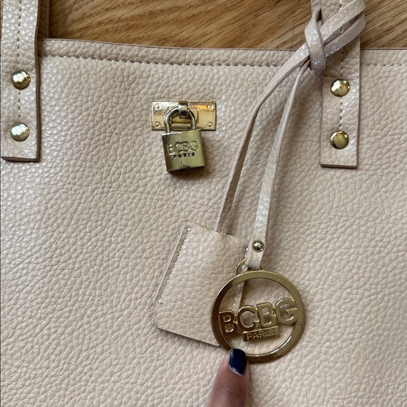 BCBG Taupe Textured Tote - Picture 6 of 11